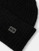 Tommy Jeans Шапка с вълна в черно AW0AW17905