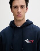 Tommy Jeans Суичър с качулка мъжки от памук тъмносин DM0DM22680