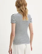 Tommy Jeans тениска basic дамска от памук с еластан сива DW0DW17383