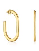 Tous Позлатени сребърни обици Line