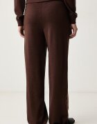Trussardi спортен панталон дамски от вълна кафяв с висока талия P8136000035N