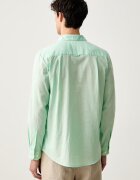 U.S. Polo Assn. сафари риза мъжка с лен LINEN BLEND LS зелена MUP3248