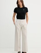 U.S. Polo Assn. тениска дамска от памук CREW NECK черна WUP0634