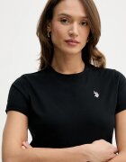 U.S. Polo Assn. тениска дамска от памук CREW NECK черна WUP0634