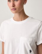 U.S. Polo Assn. тениска дамска от памук Crew Neck Pocket бяла WUP1576