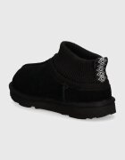 Ugg апрески зимни обувки за деца от велур CLASSIC ULTRA STRETCH CUFF черни 1157702T