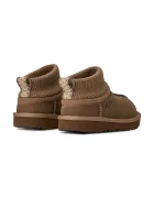 Ugg апрески зимни обувки за деца от велур CLASSIC ULTRA STRETCH CUFF кафяви 1157702T