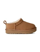Ugg зимни обувки за деца от велур CLASSIC MICRO кафяви 1174410T