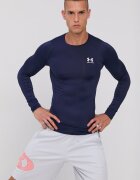 Under Armour Блуза с дълги ръкави за трениране в тъмносиньо с изчистен дизайн