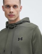 Under Armour Спортен суичър в зелено с качулка с изчистен дизайн