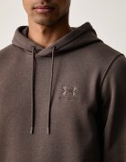 Under Armour суичър с качулка мъжки с памук Essential Fleece кафяв 1373880.201
