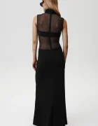 Undress code Пола Eclipse Skirt в черно дълга разкроена 889