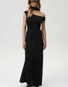 Undress code Пола Eclipse Skirt в черно дълга разкроена 889