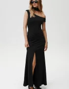 Undress code Пола Eclipse Skirt в черно дълга разкроена 889