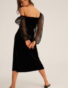 Undress code Пола в черно среднодълъг модел със стандартна кройка