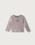 United Colors of Benetton блуза с дълги ръкави за деца от памук розова 3ATNG10NI