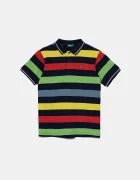 United Colors of Benetton Детска памучна тениска с яка