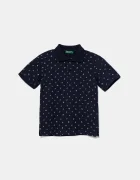 United Colors of Benetton Детска памучна тениска с яка