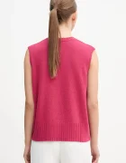 United Colors of Benetton Елек с вълна в бежово от лека материя 126WD10BA