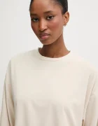 United Colors of Benetton Горнище на пижама с дълги ръкави в бежово 3JQA3M08B