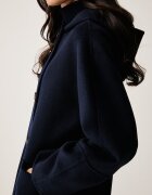 United Colors of Benetton палто дамско с вълна тъмносиньо 28F7DN0AL