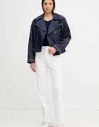 United Colors of Benetton Памучна тениска дамска в тъмносиньо 3GA8D4029