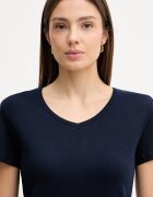 United Colors of Benetton Памучна тениска дамска в тъмносиньо 3GA8D4029