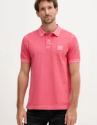 United Colors of Benetton Памучна тениска с яка