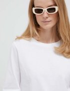 United Colors of Benetton Памучна тениска в бяло