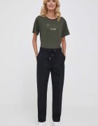 United Colors of Benetton Панталон в черно с кройка по тялото с висока талия