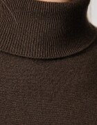 United Colors of Benetton поло дамско от вълна кафяво 1P02D2348