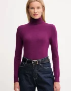 United Colors of Benetton поло дамско от вълна виолетово 1002D2348