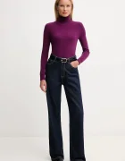 United Colors of Benetton поло дамско от вълна виолетово 1002D2348