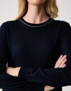 United Colors of Benetton пуловер дамски от вълна тъмносин 1IOVE10HM