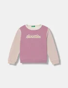 United Colors of Benetton суичър за деца с памук розов 39M2G10KY