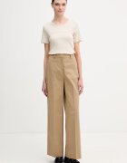 United Colors of Benetton тениска дамска от памук бежова 3GA8E16A2