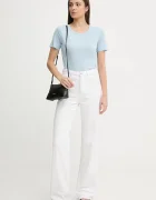United Colors of Benetton тениска дамска от памук синя 3GA8E16A2