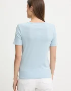 United Colors of Benetton тениска дамска от памук синя 3GA8E16A2