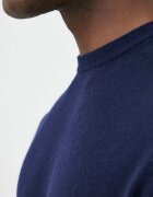 United Colors of Benetton Вълнен пуловер мъжки в тъмносиньо от лека материя