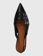 Vagabond Shoemakers Кожени балеринки HERMINE в черно с отворена пета 5533.101.20