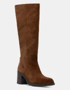 Vagabond Shoemakers Велурени ботуши MERYL в кафяво с дебел ток 6047-040-89