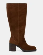 Vagabond Shoemakers Велурени ботуши MERYL в кафяво с дебел ток 6047-040-89