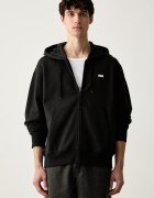 Vans суичър с цип и качулка мъжки от памук Left Chest Full Zip черен VN0010GGBLK1