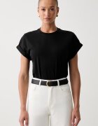 Victoria Beckham тениска дамска от памук Tilly черна 1226JTS007471A