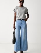 Victoria Beckham тениска дамска от памук Tilly сива 1226JTS007471A