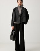 Weekend Max Mara къс шлифер дамски WKDBOERO черен 2625026011600