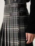 Weekend Max Mara плисирана пола с вълна WKDPRISMA сива на каре 2625106092600