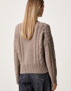 Weekend Max Mara пуловер дамски от вълна WKDALBEN кафяв 2625366132600