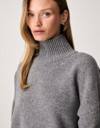 Weekend Max Mara пуловер с ниско поло дамски от вълна WKDBORGIA сив 2625366142600