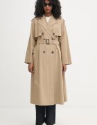 Weekend Max Mara шлифер дамски от памук GIUNCHI бежов 2615021011600